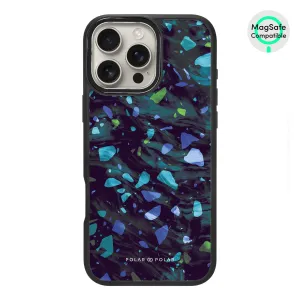 Ocean Terrazzo Gem - iPhone 16 Pro Max Frosted Black Bumper MagSafe Case