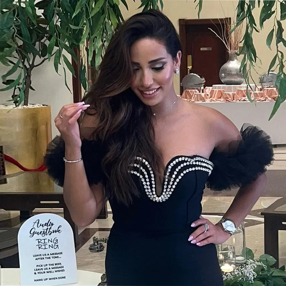 Off Shoulder Elegant Maxi Bandage Dress HL10048