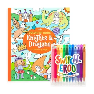 Ooly Knights & Dragon Switcheroo Coloring Pack