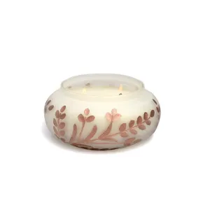 Paddywax: Frosted White Glass Candle with Branch Etching in Cypress & Fir