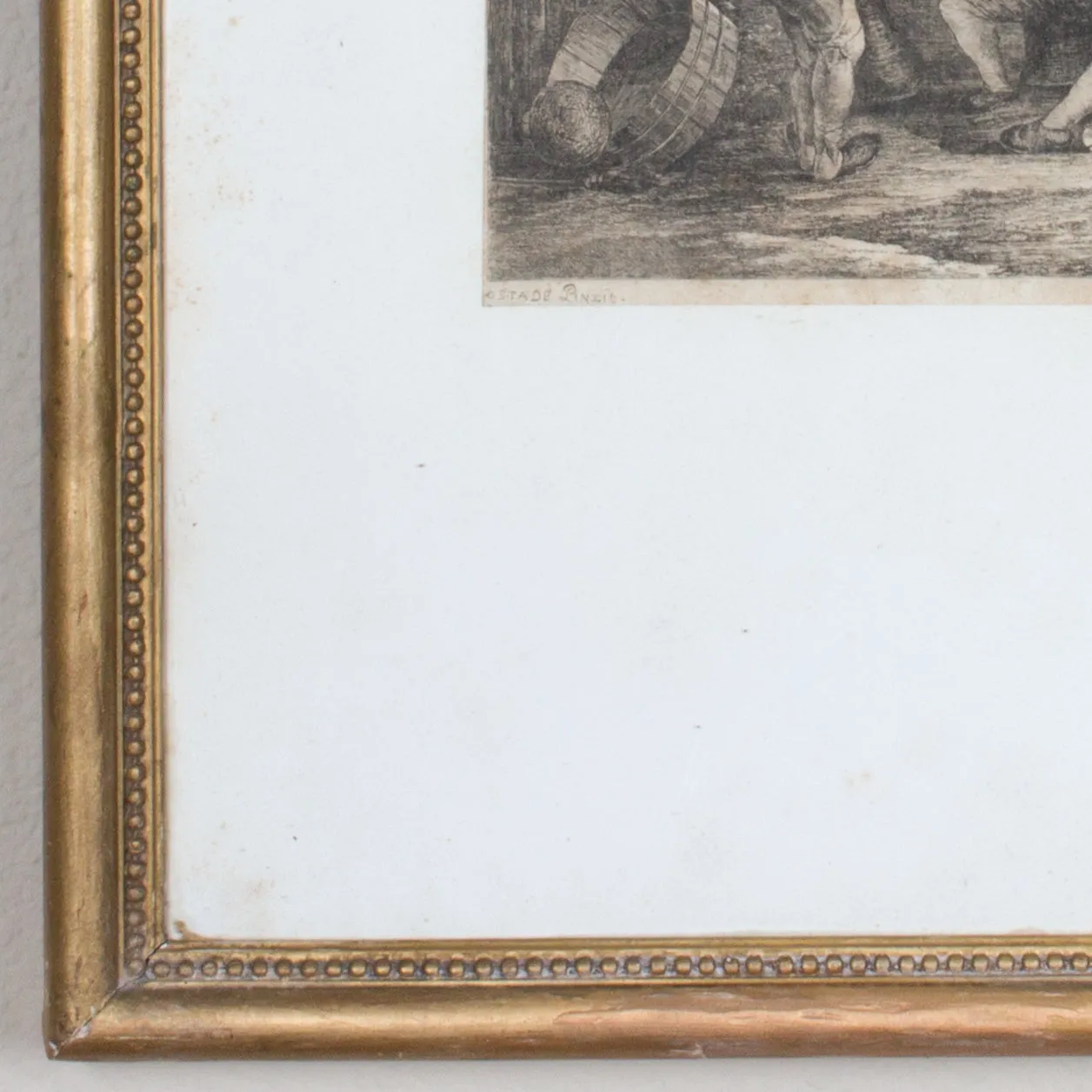 Pair of Antique French Etchings in Gilt Frames