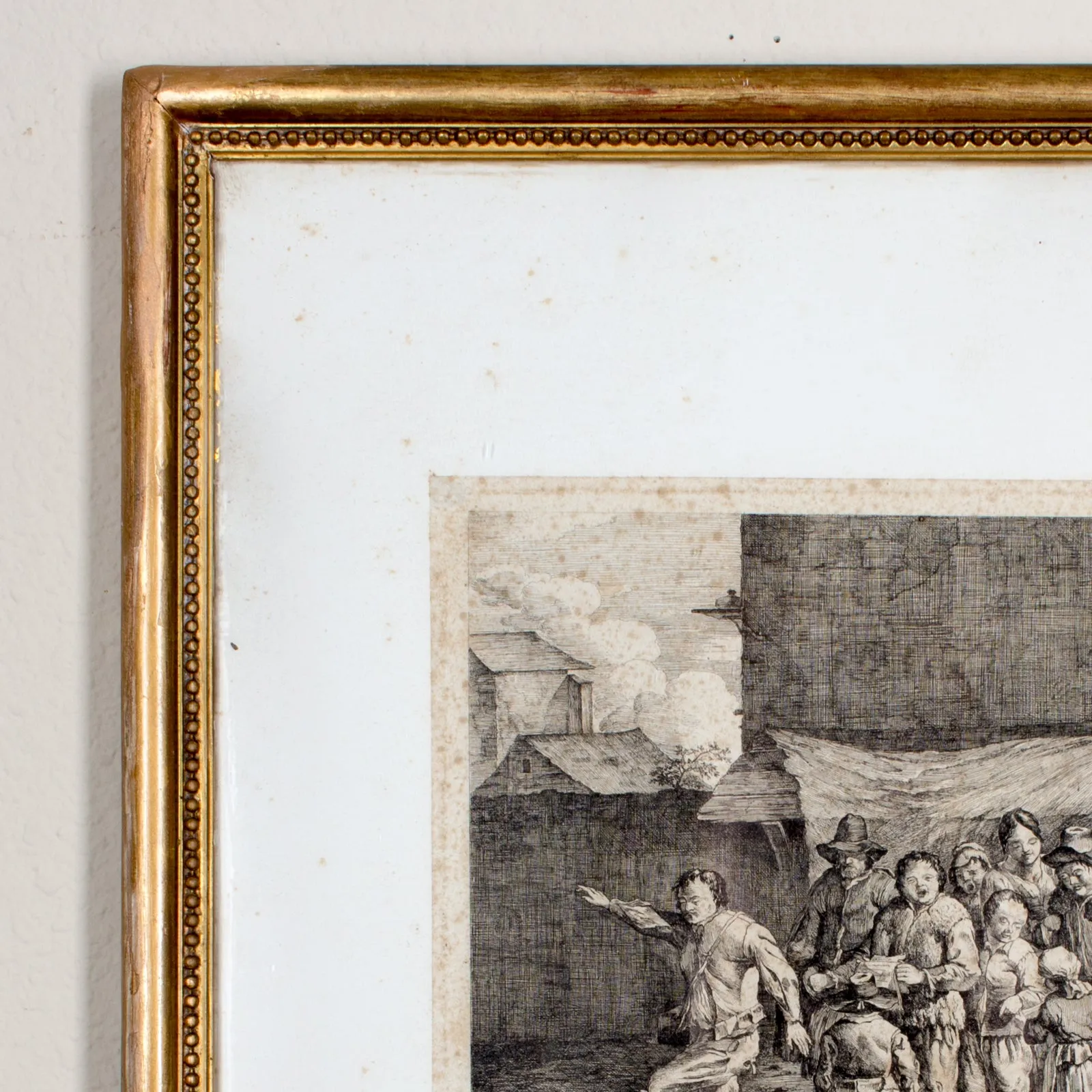 Pair of Antique French Etchings in Gilt Frames
