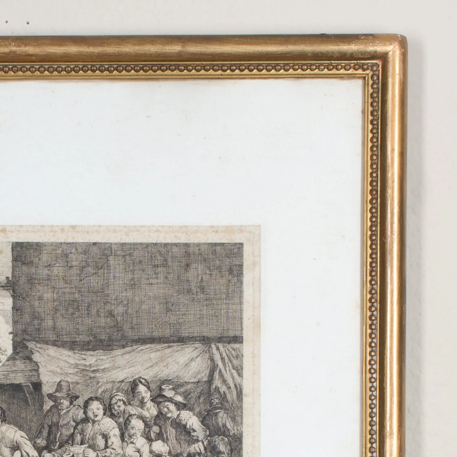 Pair of Antique French Etchings in Gilt Frames