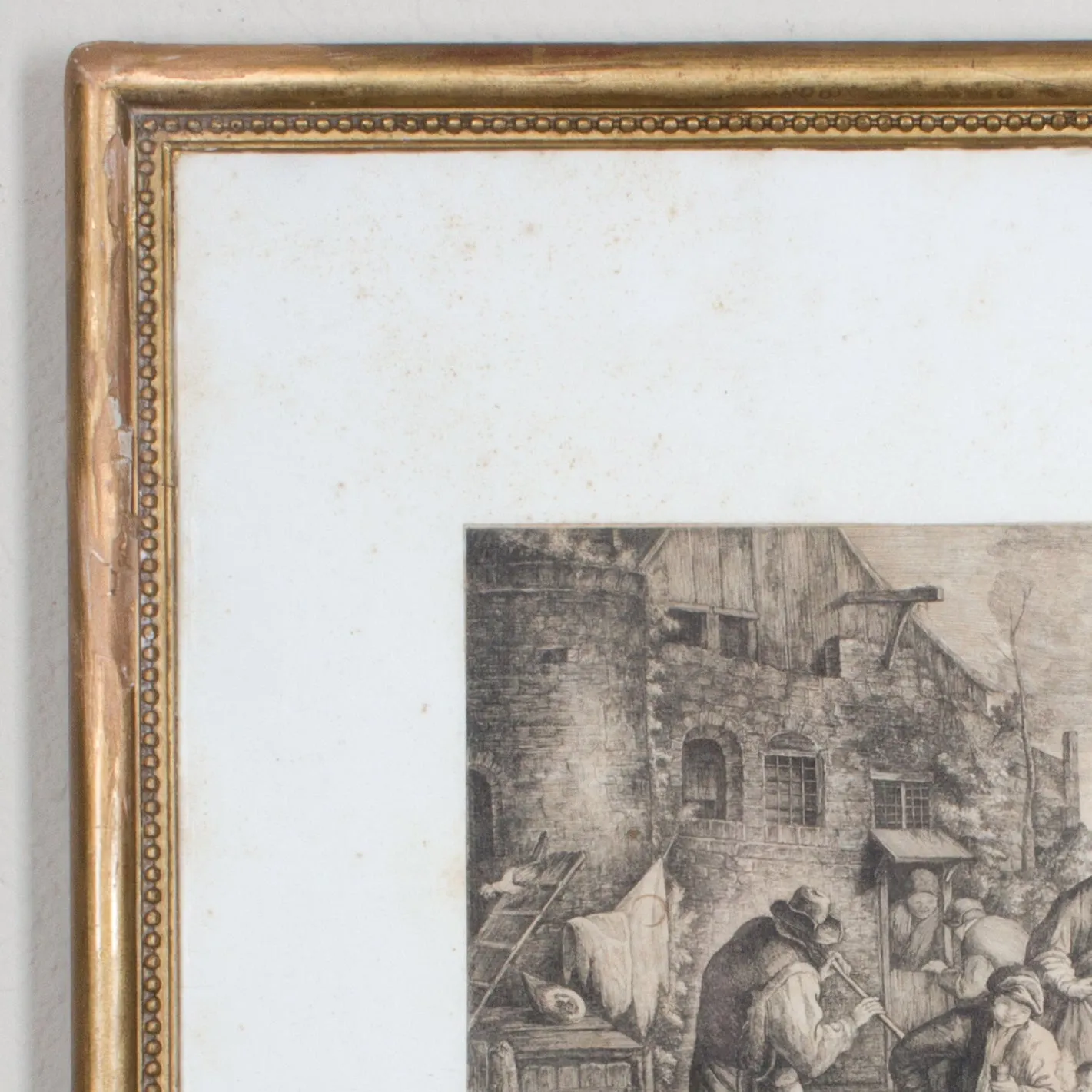 Pair of Antique French Etchings in Gilt Frames