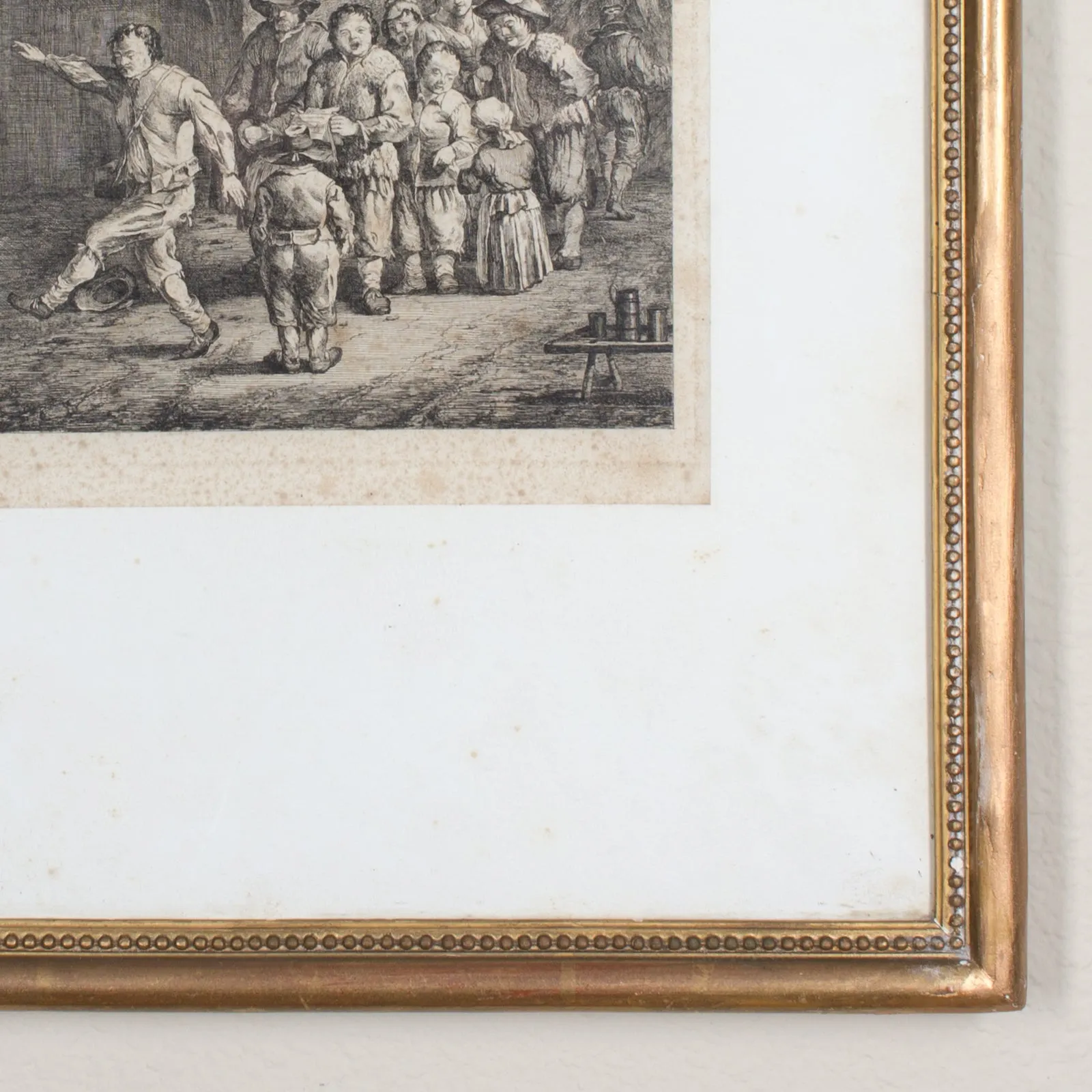 Pair of Antique French Etchings in Gilt Frames