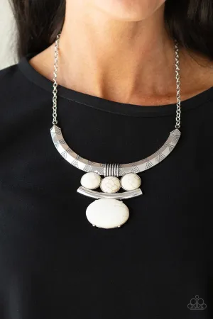 Paparazzi - Commander In CHIEFETTE - White Necklace - Accessories