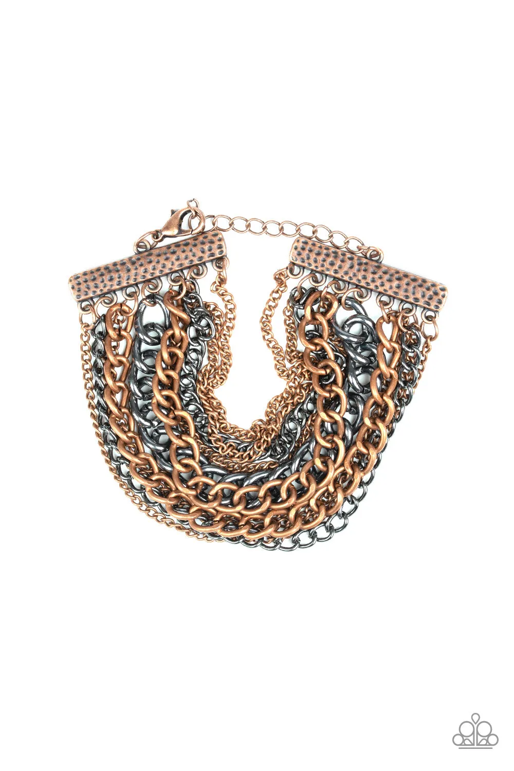 Paparazzi - Metallic Horizon - Copper Bracelet