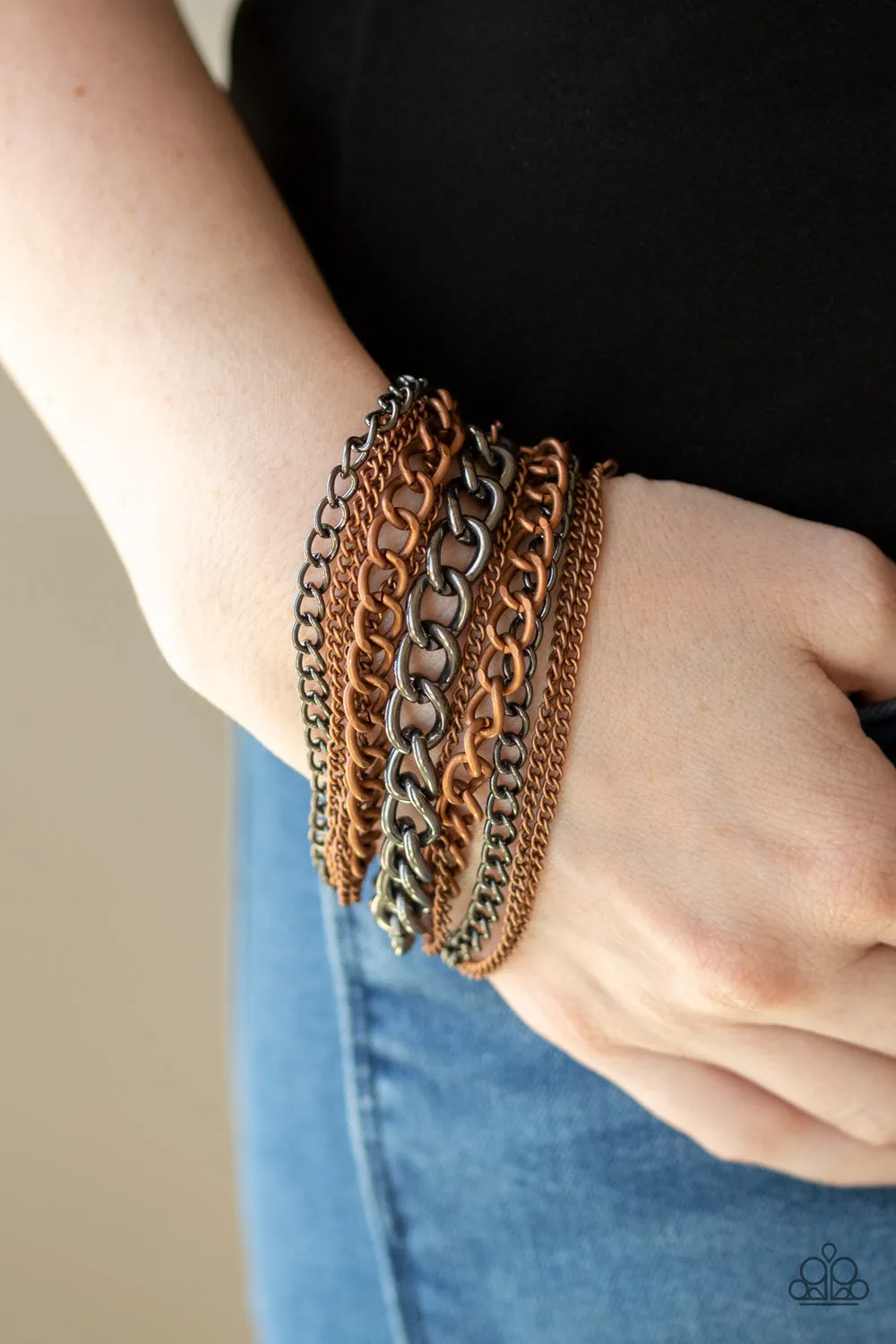 Paparazzi - Metallic Horizon - Copper Bracelet