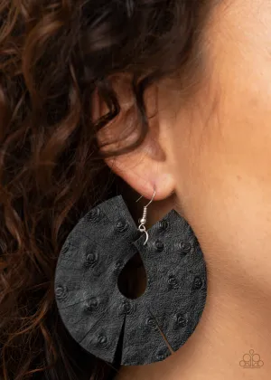 Paparazzi Palm Islands - Black Earring