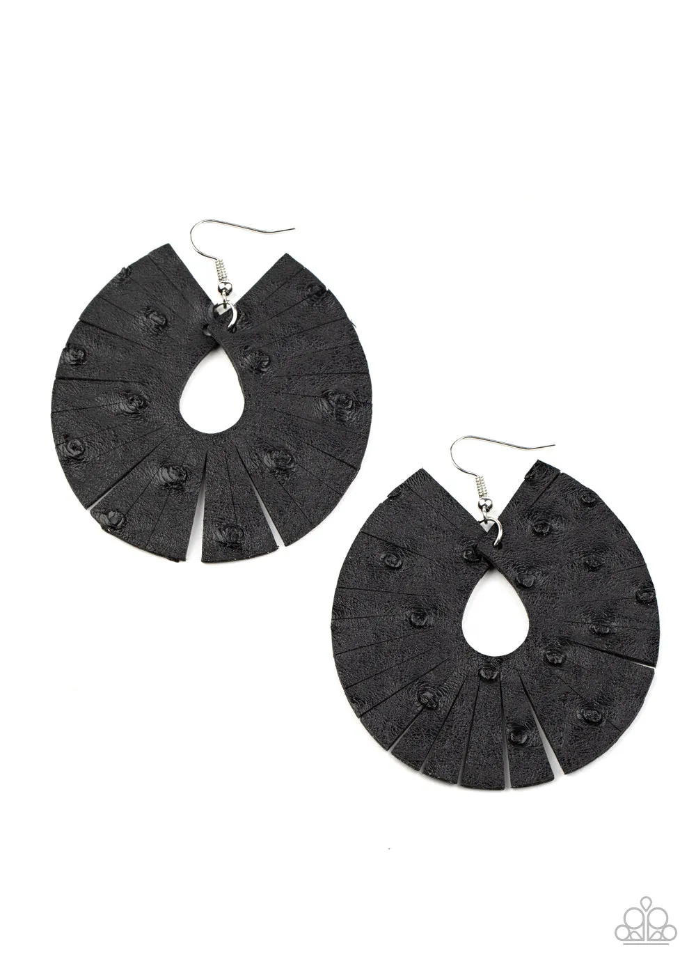 Paparazzi Palm Islands - Black Earring