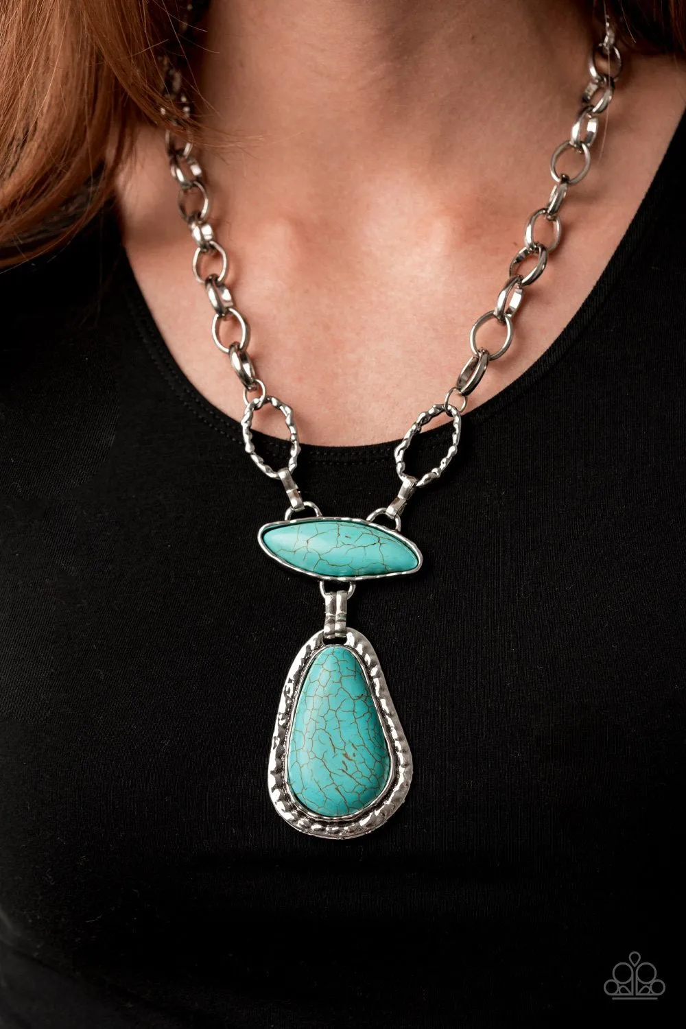 Paparazzi -Rural Rapture - Blue Necklace