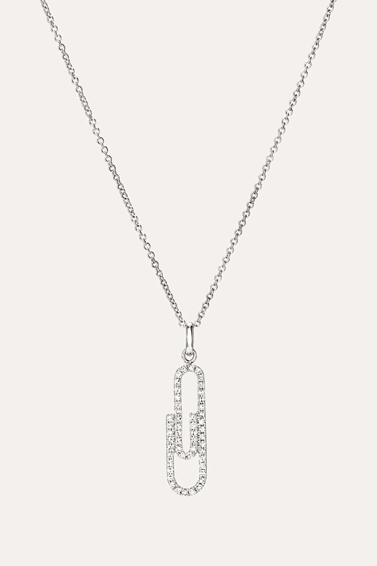 Paper Clip Necklace (Silver)