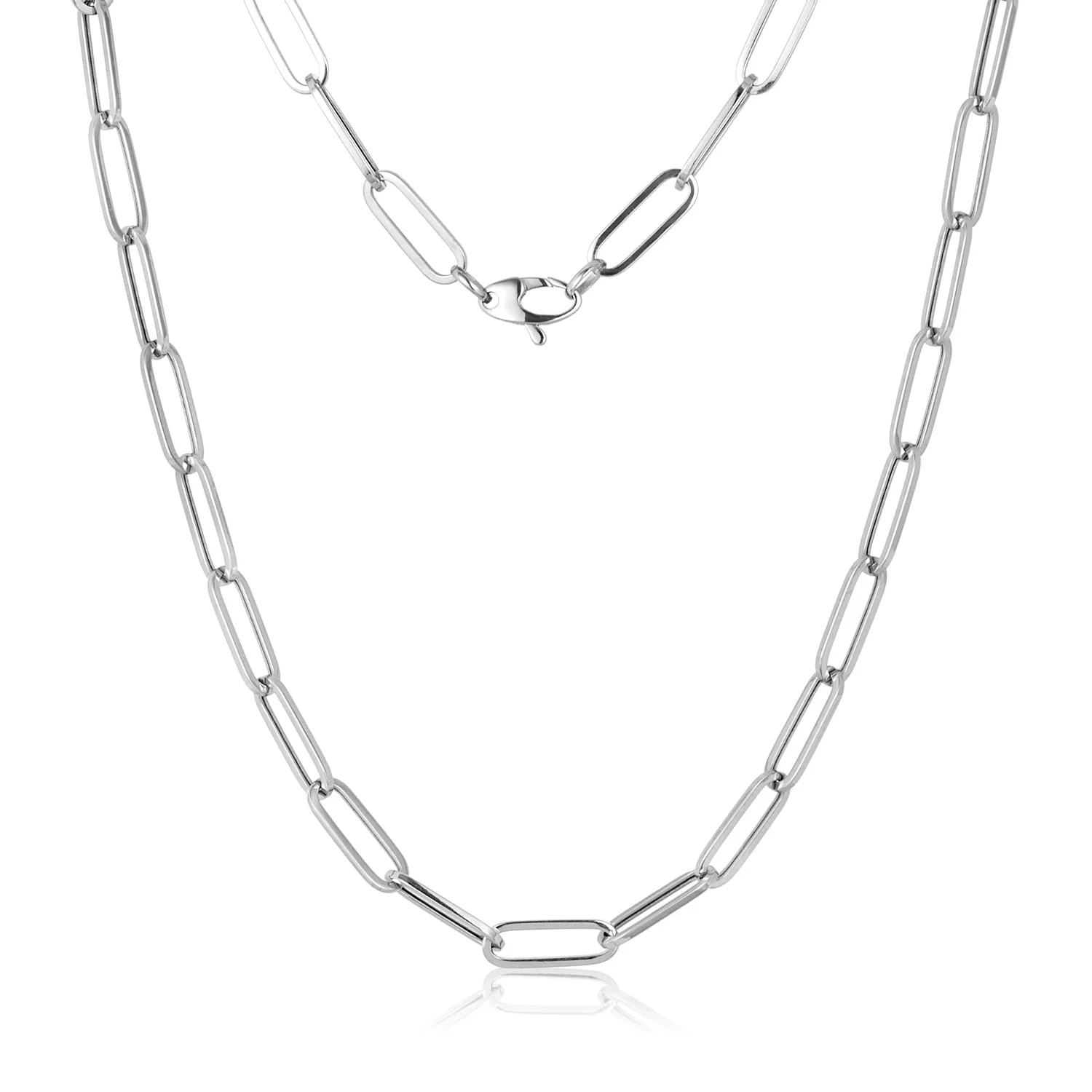 Paperclip Necklace In 14k Yellow Or White Gold