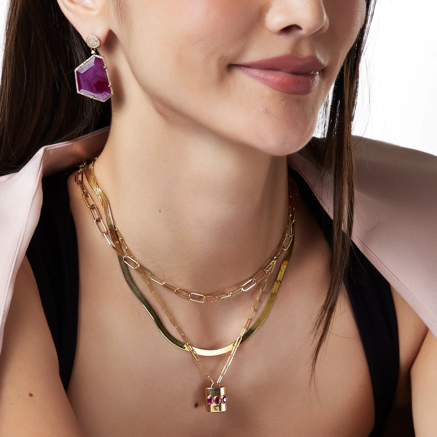 Paperclip Necklace In 14k Yellow Or White Gold