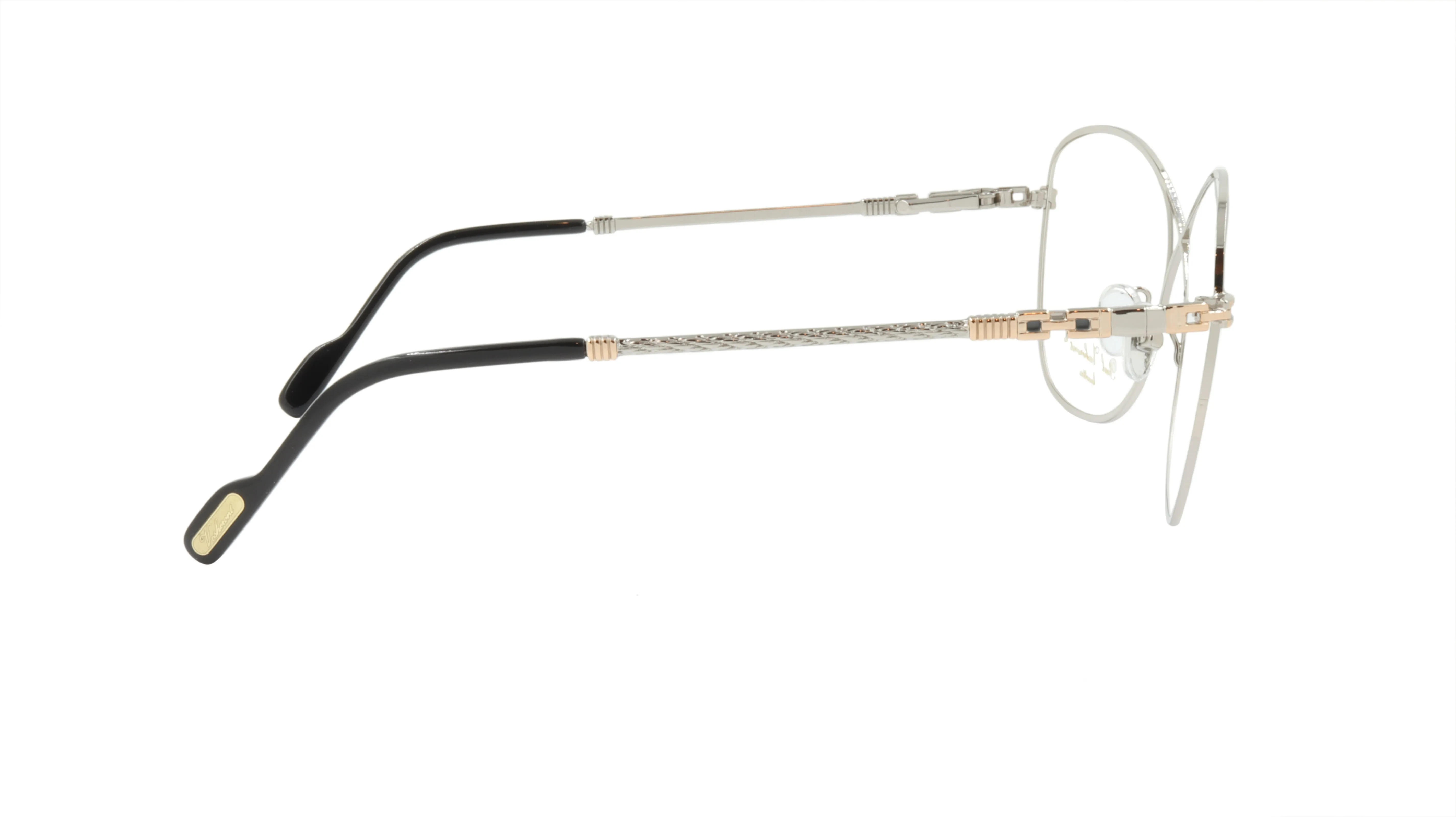 Paul Vosheront Criss Cross Silver Acetate Optical Frame PV394 C2