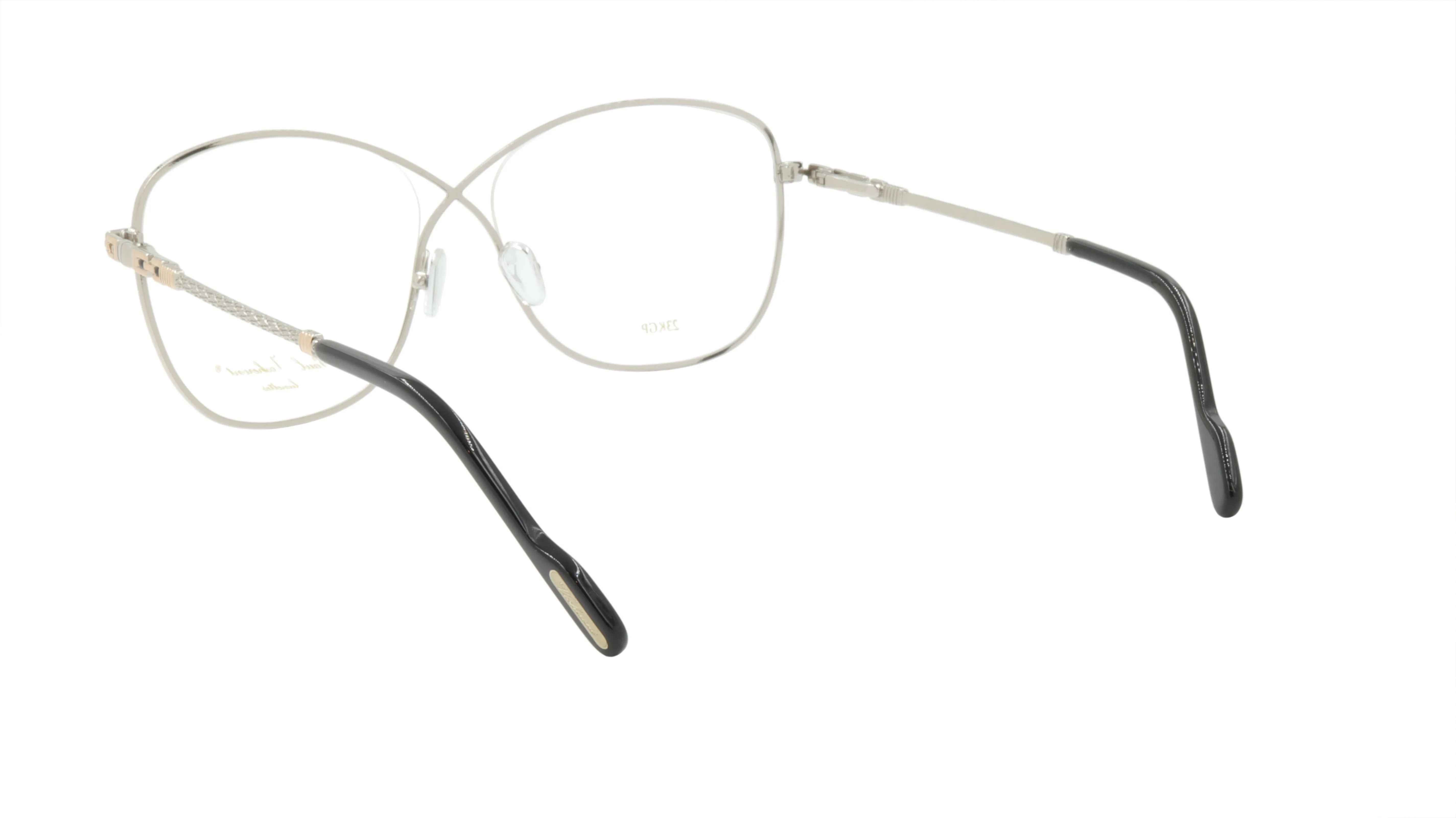 Paul Vosheront Criss Cross Silver Acetate Optical Frame PV394 C2