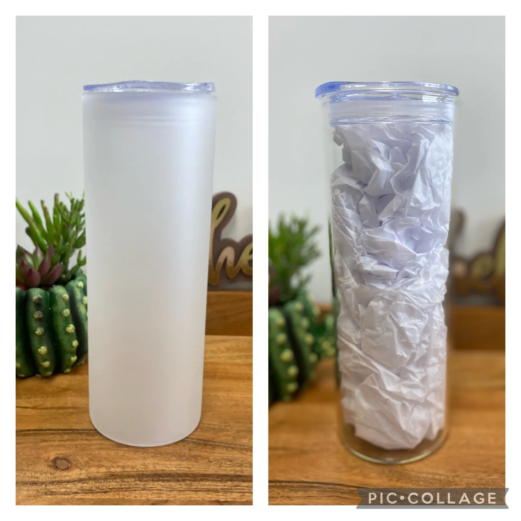 Paw prints- 25oz glass tumbler