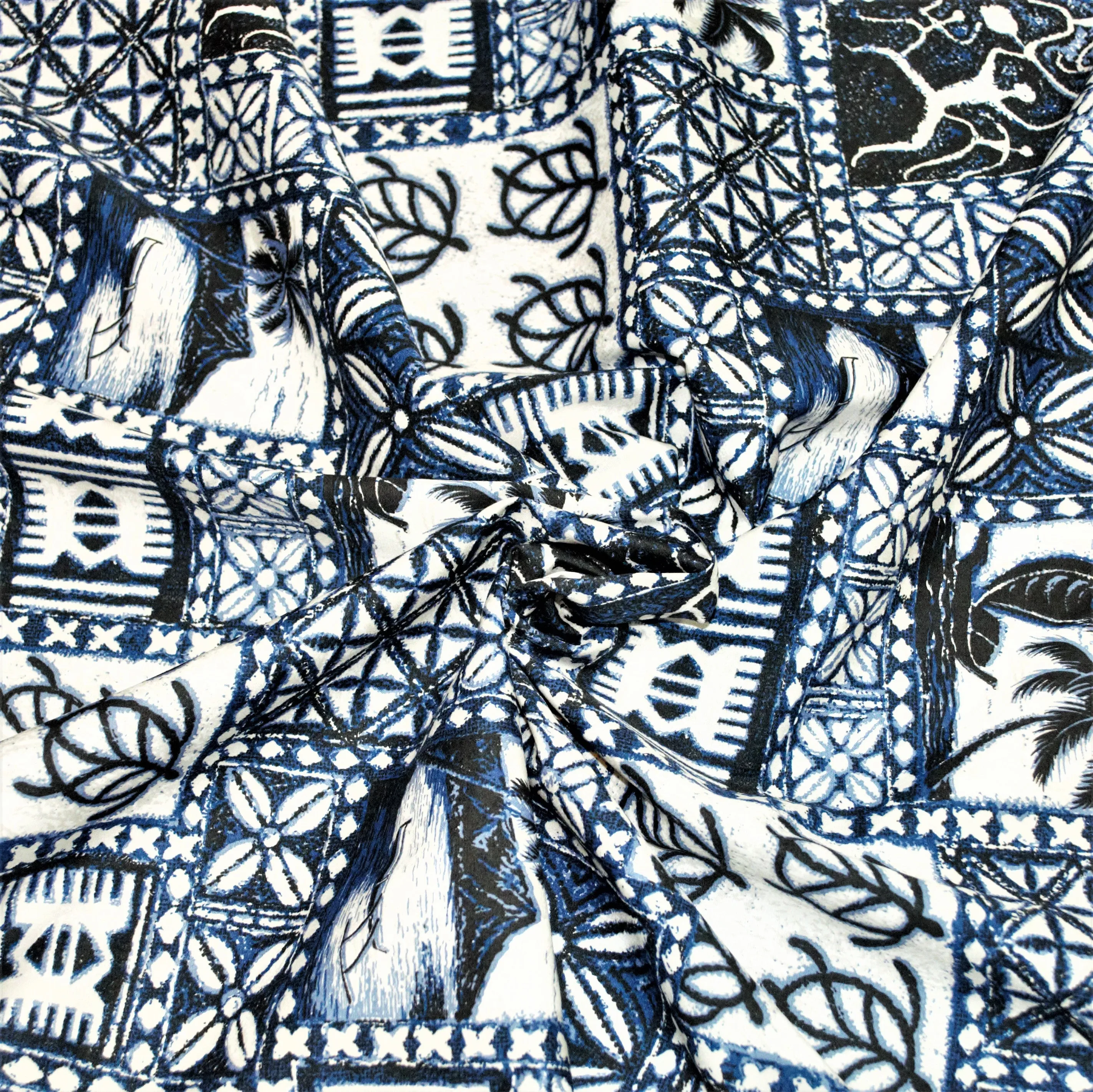 Petroglyph Paddler and Honu Navy on White