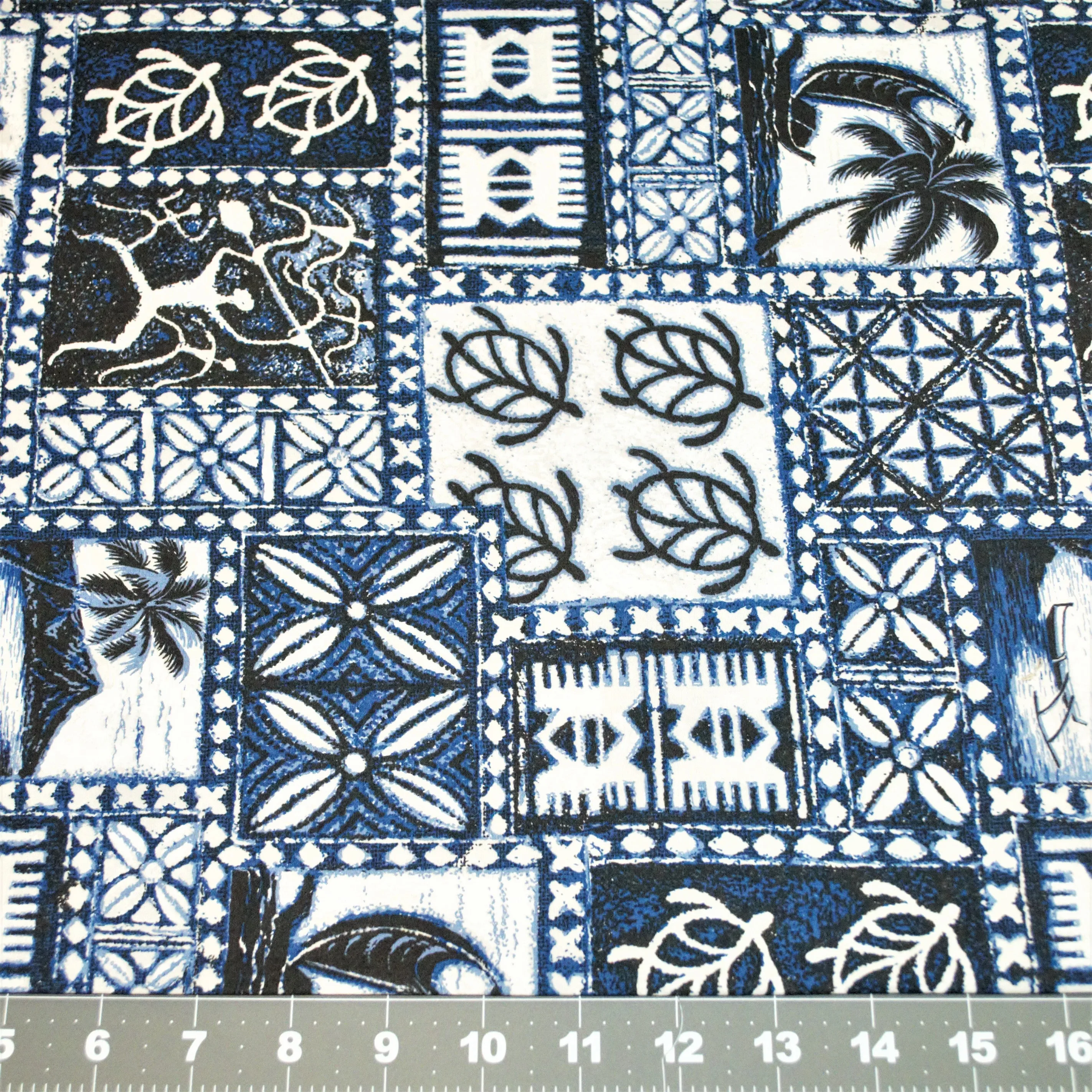 Petroglyph Paddler and Honu Navy on White