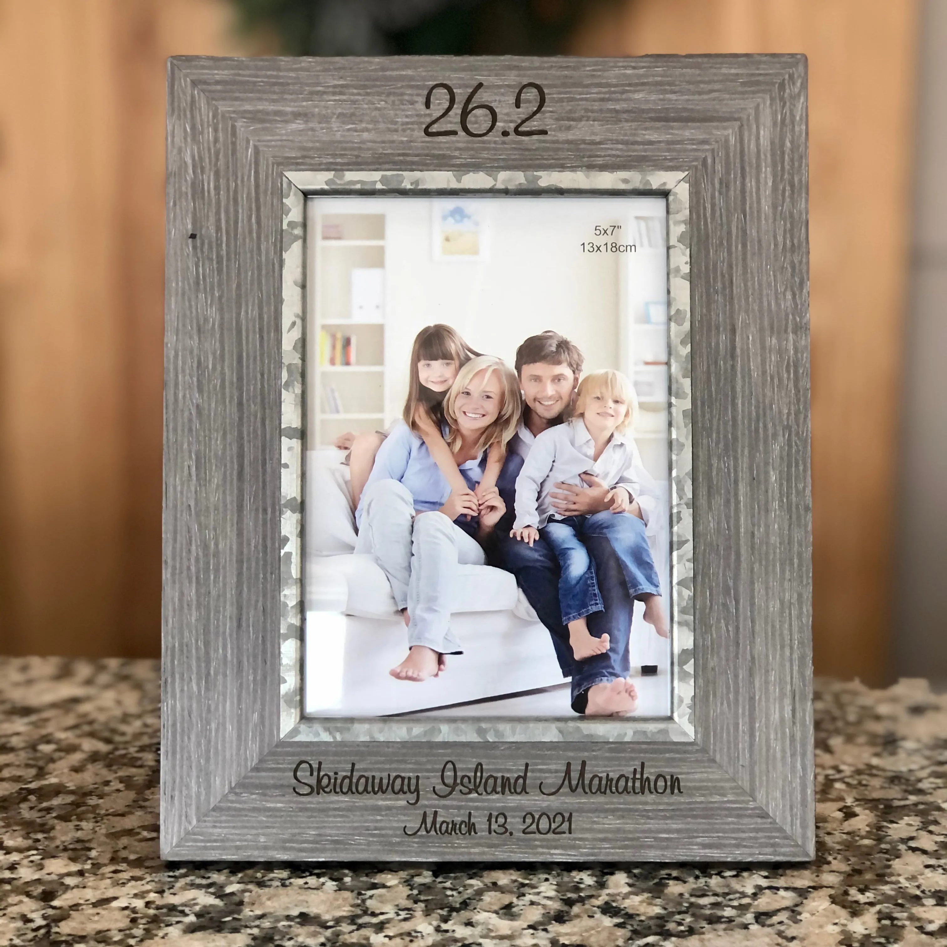 Picture Frame - 5"x7" Grey Rustic Wood