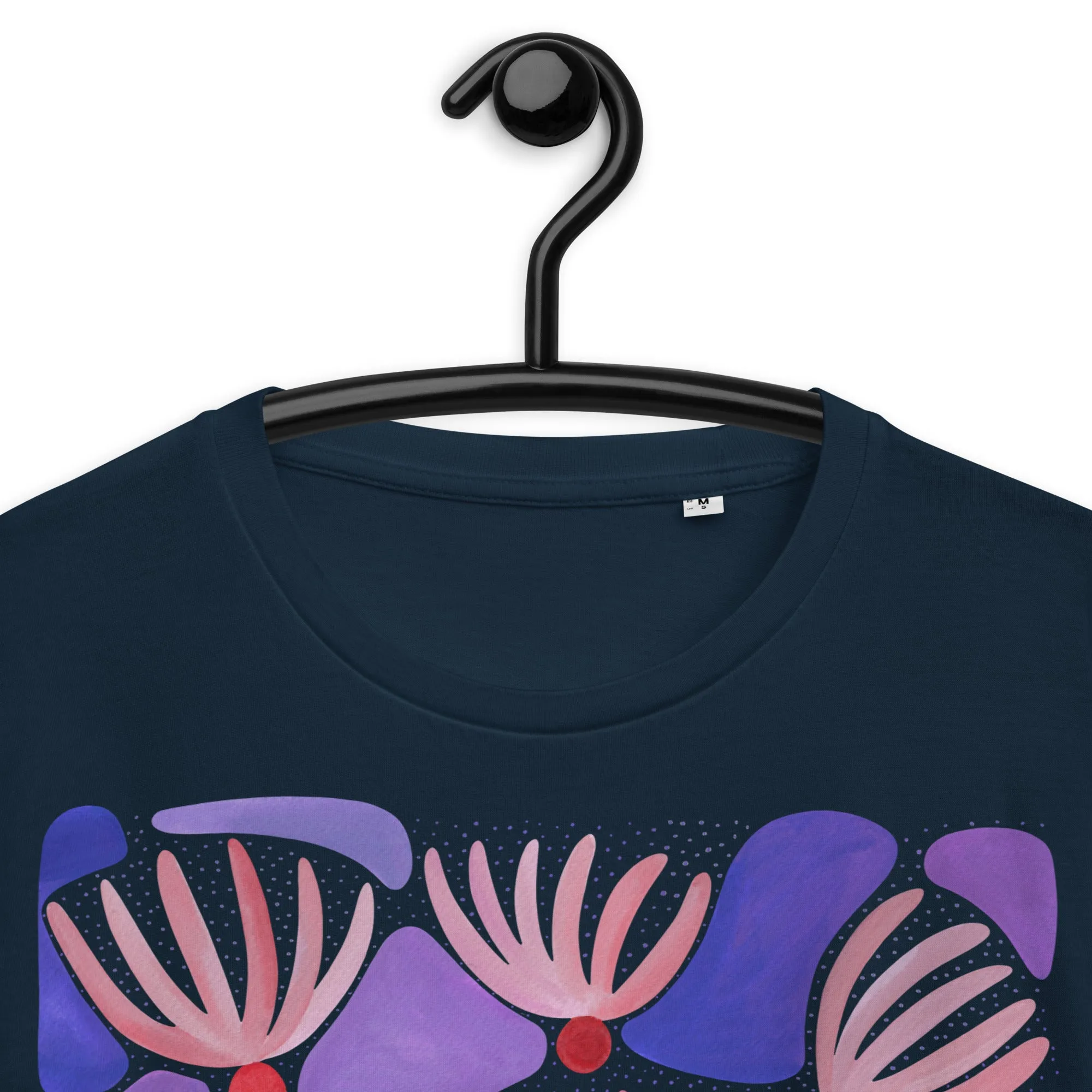 Pink Flowers - Unisex Organic Cotton T-Shirt