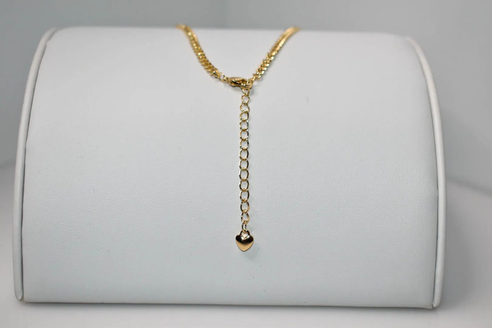 Pink Gemstone Cuban Link Anklet (Adjustable)