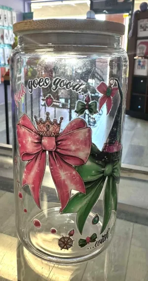 Pink Goes Good With Green Wicked Glass Cup
