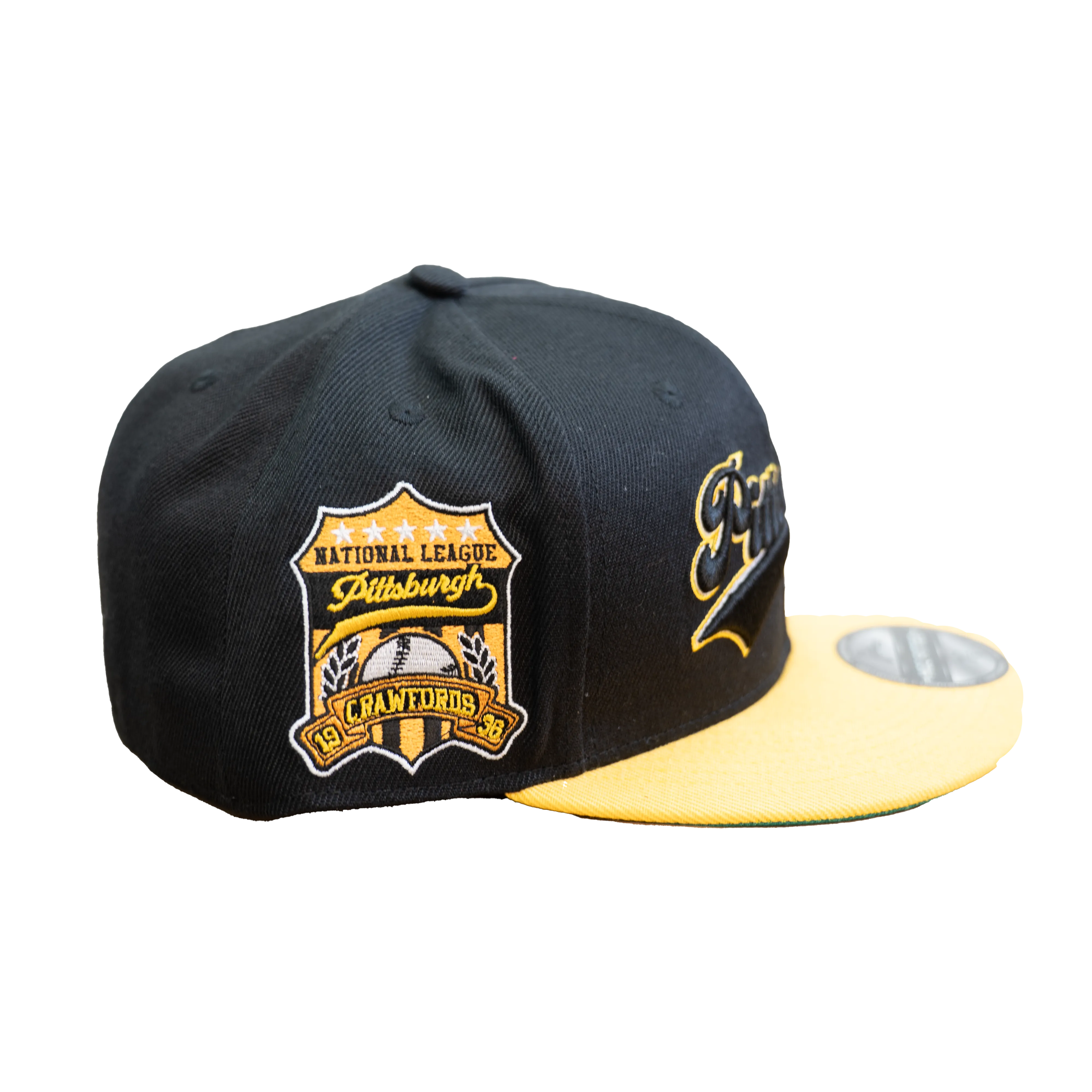 PITTSBURG CRAWFORDS NATIONAL LEAGUE FITTED HAT (BLACK)