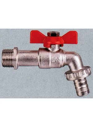 Plasson 1/4 Turn Brass Bibcock 3/4" 2100 Cp (PV2100007)