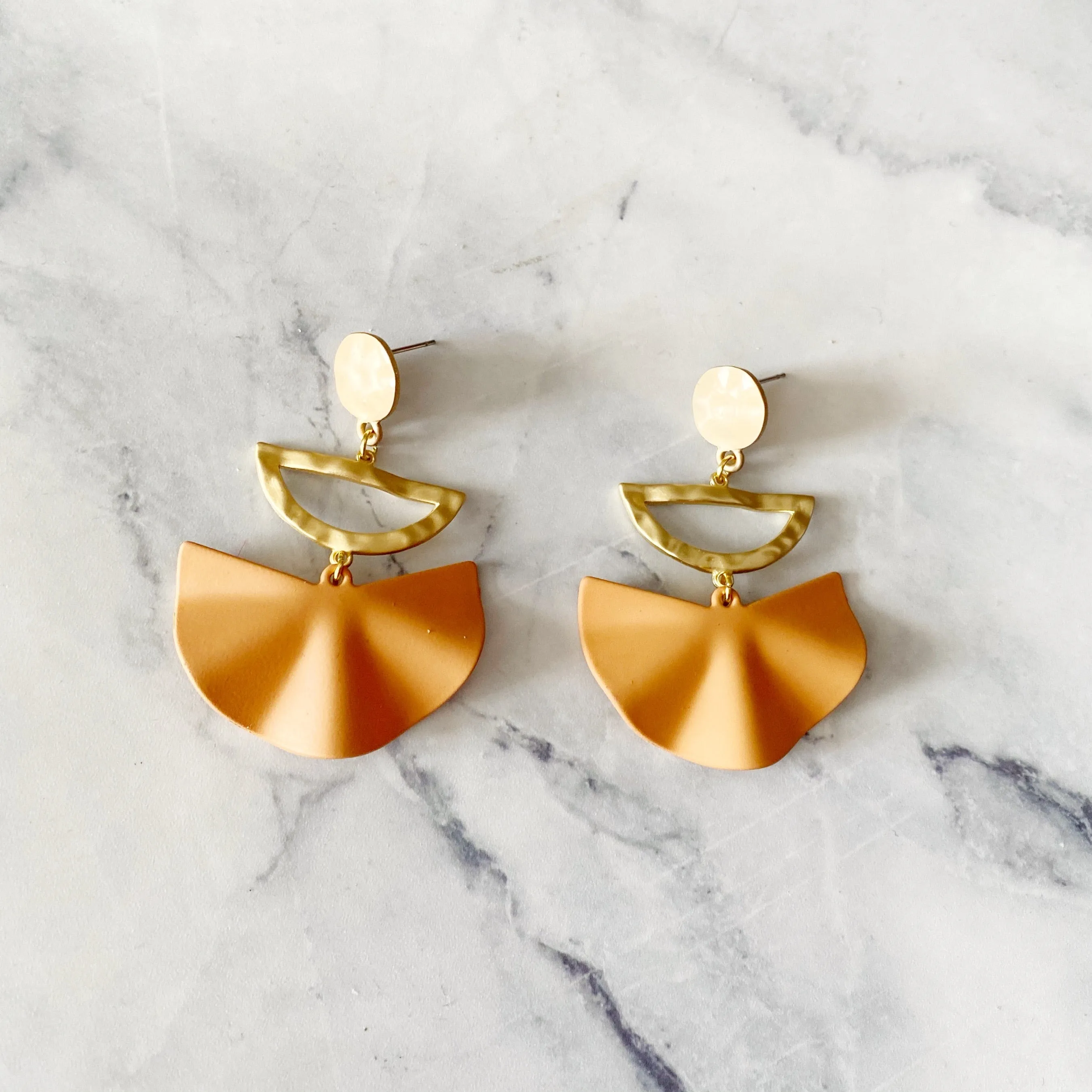 Pleated Fans earrings