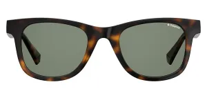 Polaroid PLD 1016/S/NEW 086_UC Square Plastic Havana Sunglasses with Green Polarized Lens