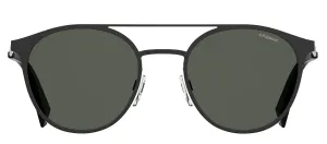 Polaroid PLD 2052/S 807_M9 Round Metal Black Sunglasses with Grey Polarized Lens