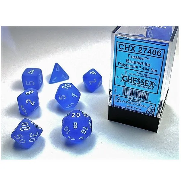Poly 7 Set: Frosted Blue/white