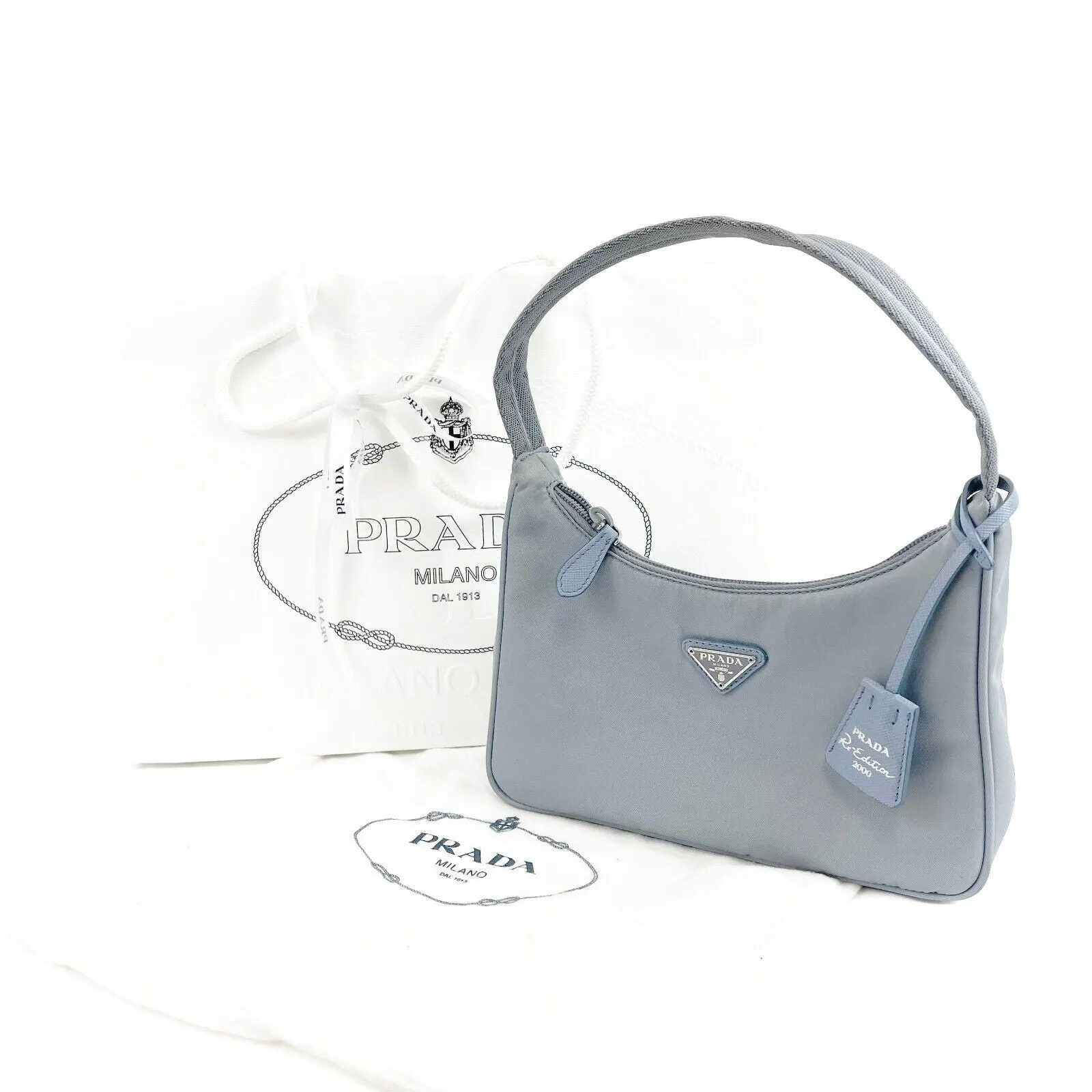 Prada - Excellent - Tessuto Nylon Re-Edition re-edition 2000 Blue Shoulder Bag