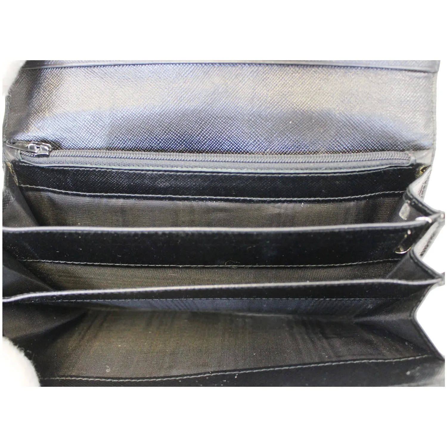 PRADA Nylon Bifold Long Wallet Black