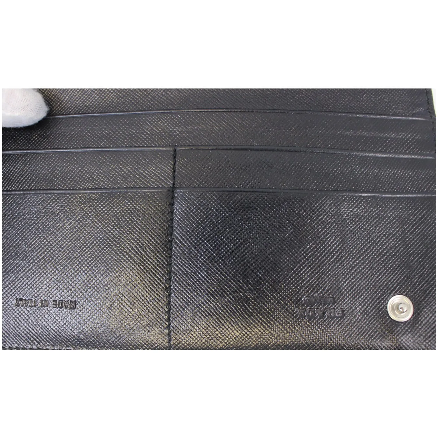PRADA Nylon Bifold Long Wallet Black
