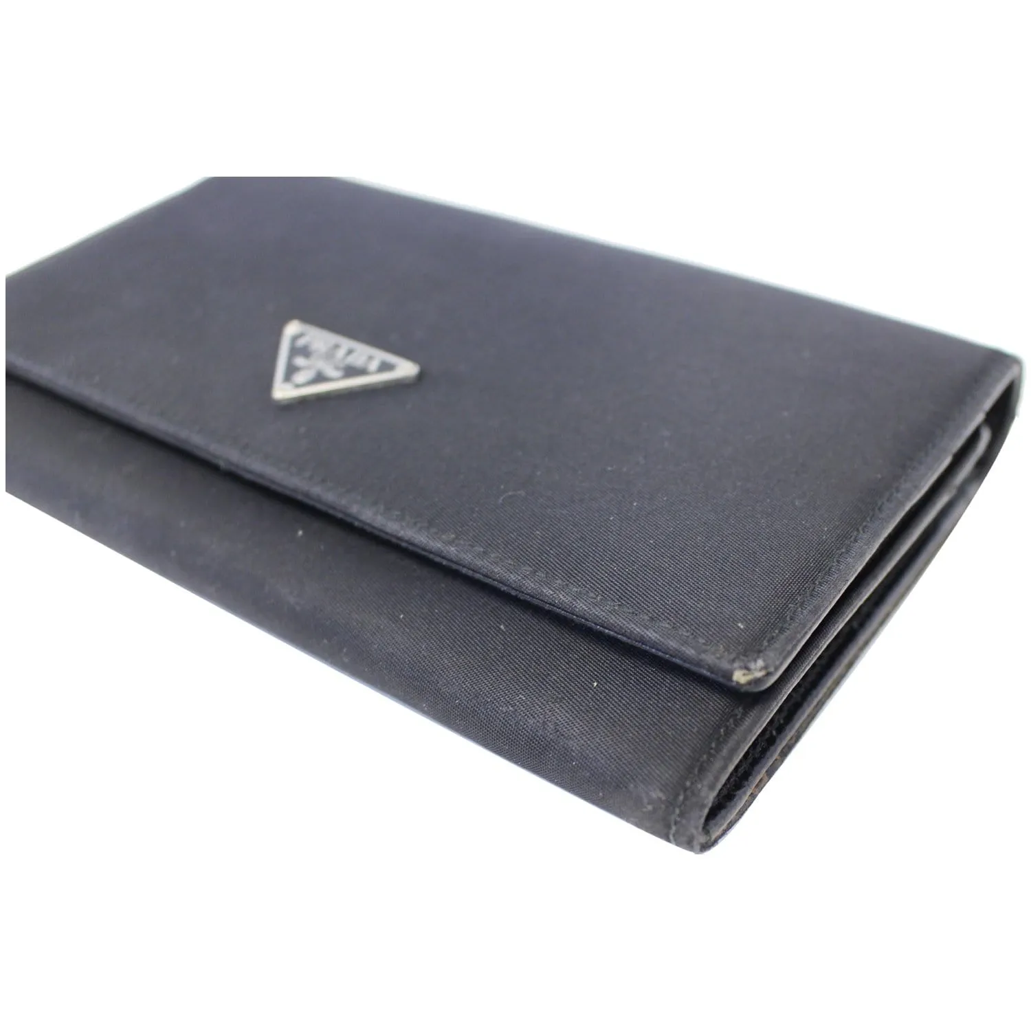 PRADA Nylon Bifold Long Wallet Black