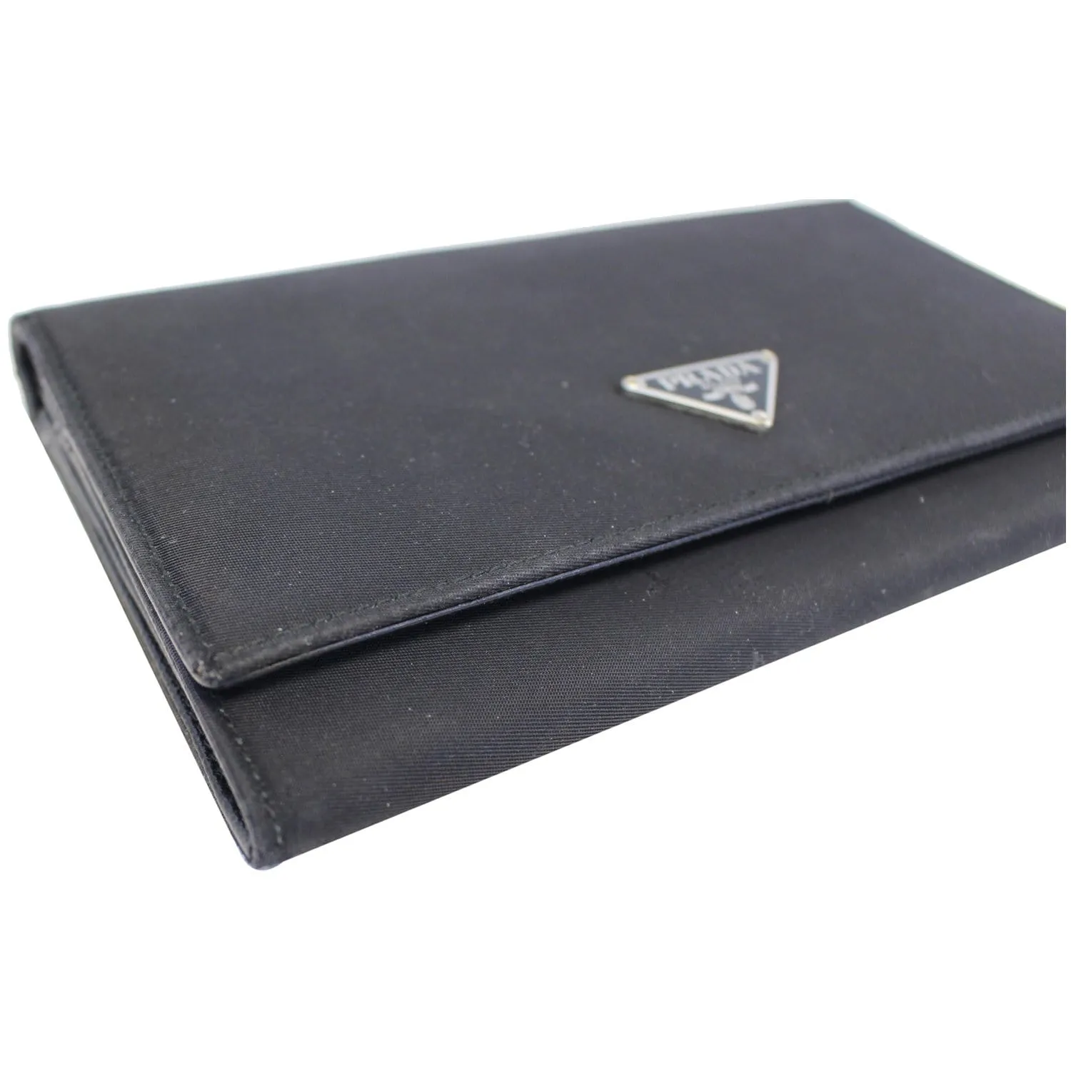 PRADA Nylon Bifold Long Wallet Black