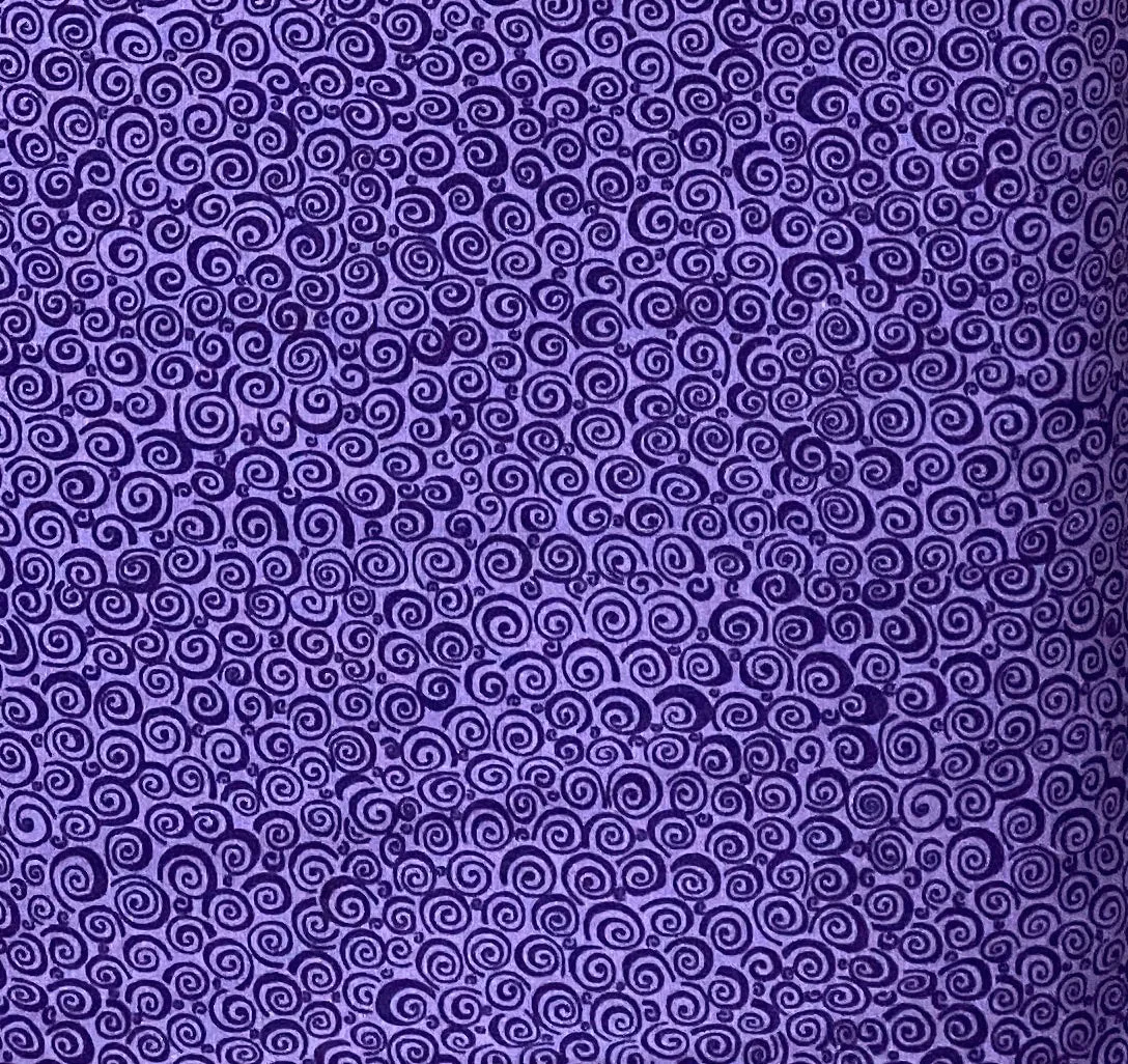 Purple Curly Q Fabric, Item No. 20237