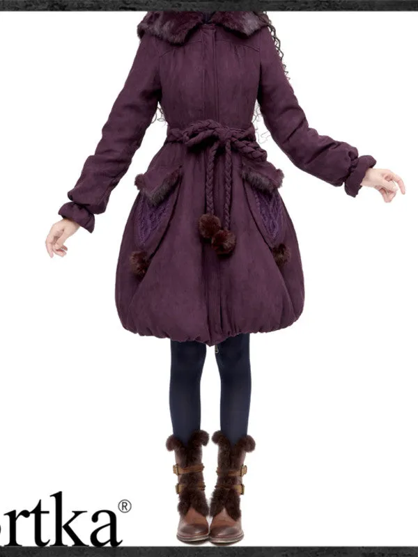 queen plum coat