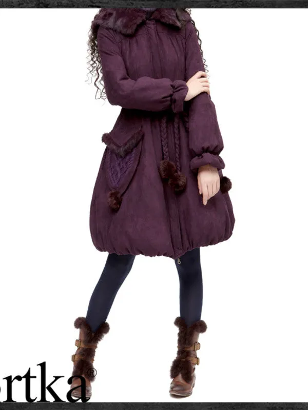 queen plum coat