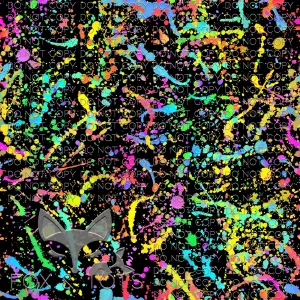 Rainbow Splatter Fabric