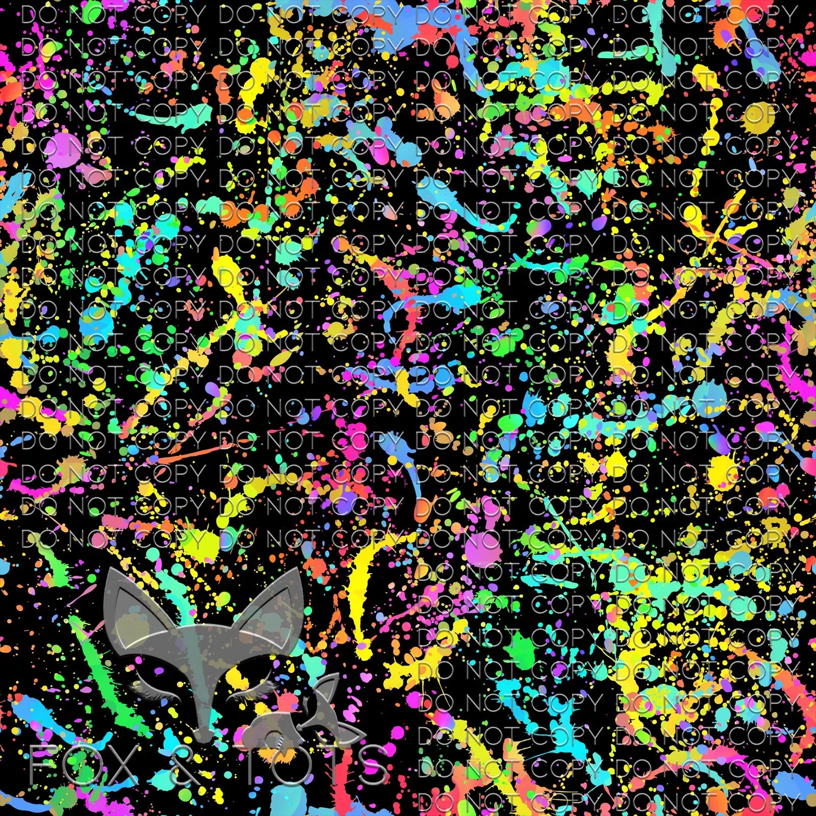 Rainbow Splatter Fabric