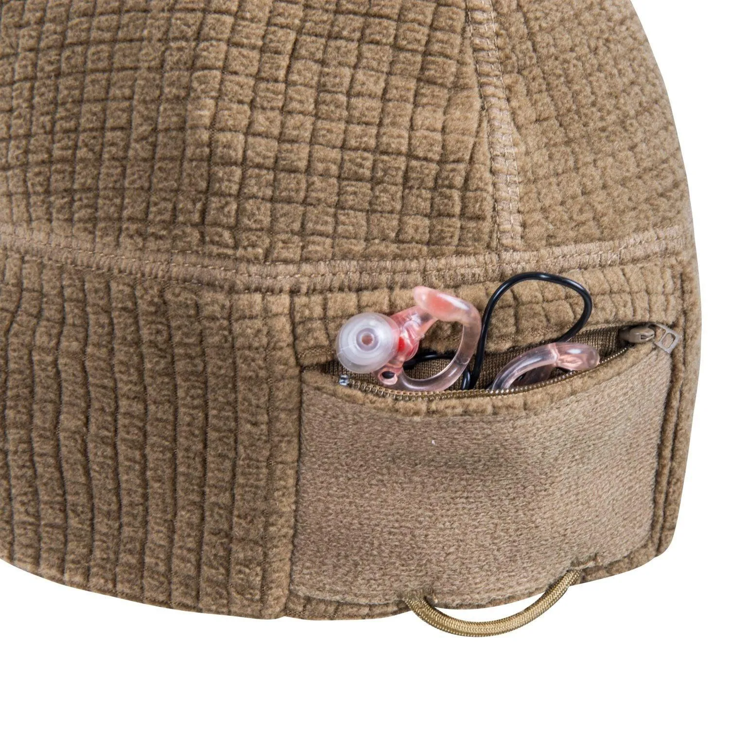 RANGE Beanie Cap - Grid Fleece - Coyote
