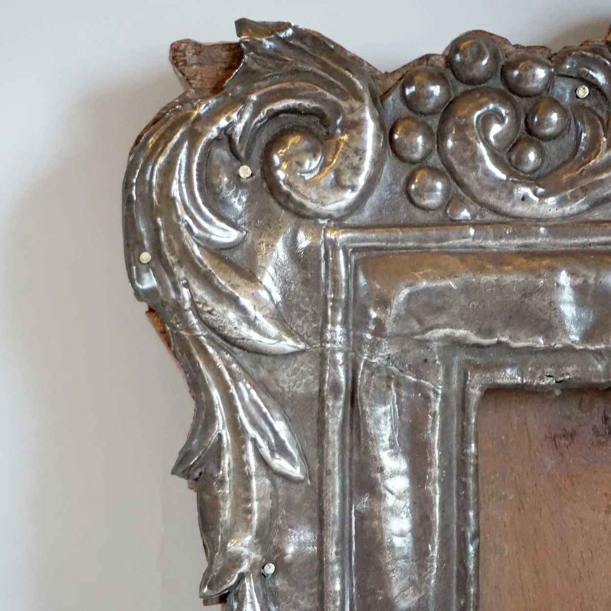 Rare Pair of Indo-Portuguese Silver and Teak Frames