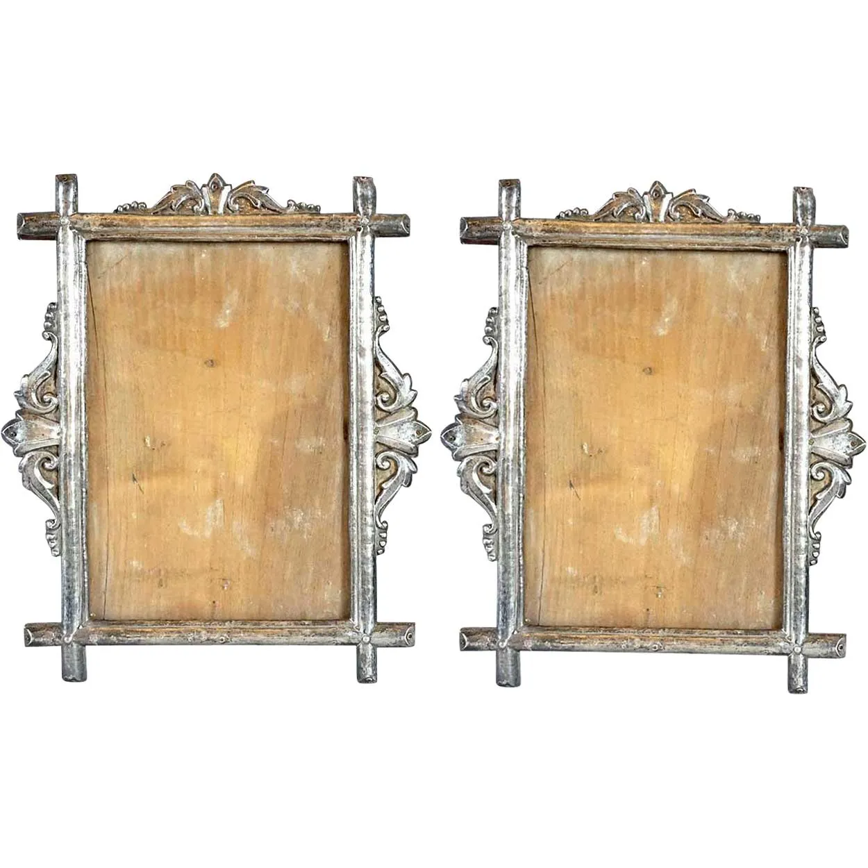Rare Pair of Indo-Portuguese Silver Frames