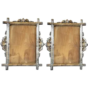 Rare Pair of Indo-Portuguese Silver Frames