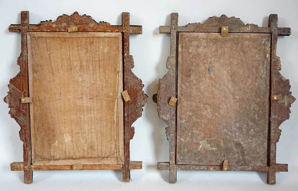 Rare Pair of Indo-Portuguese Silver Frames