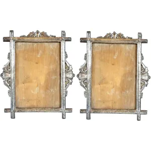 Rare Pair of Indo-Portuguese Silver Frames