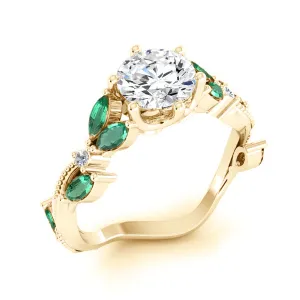 Real  Unique Engagement Ring